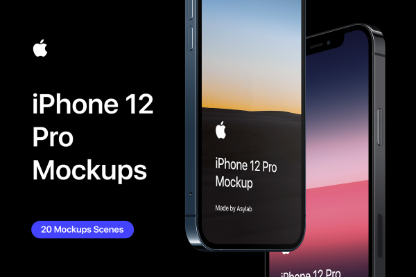 iPhone 12 Pro - 20 Mockups Scenes - PSD - Design Cuts