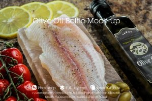 Olive Oil Bottle Mockup 12