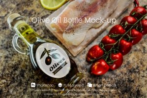 Olive Oil Bottle Mockup 24