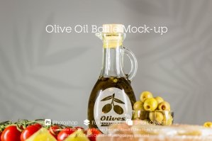 Olive Oil Bottle Mockup 25