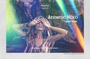 Aesthetic Holo Light Leaks Overlays