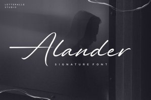 Alander Signature Script Font