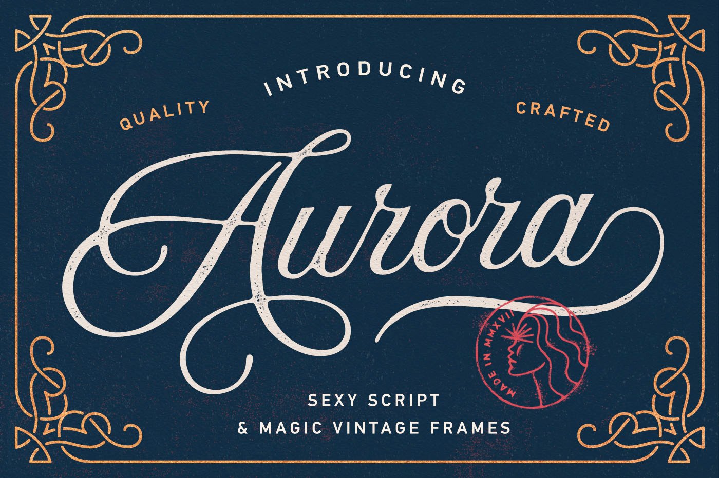 Aurora Script + Magic Vintage Frames