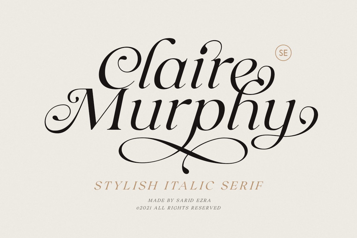 Claire Murphy - Stylish Italic Serif