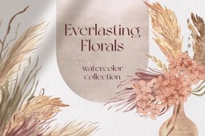 Everlasting Florals Boho Watercolor Collection