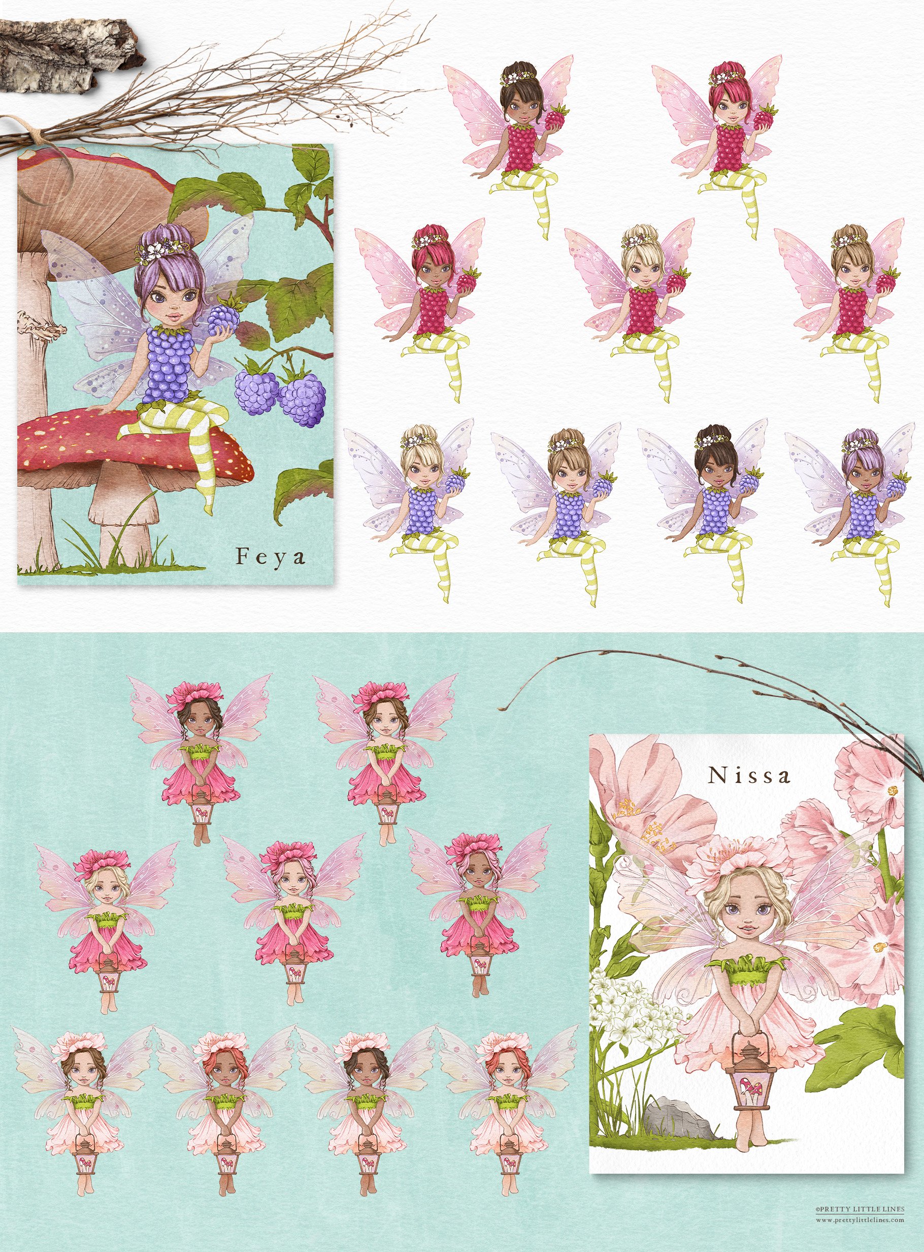 Fairies – A Whimsical Woodland Illustration Collection