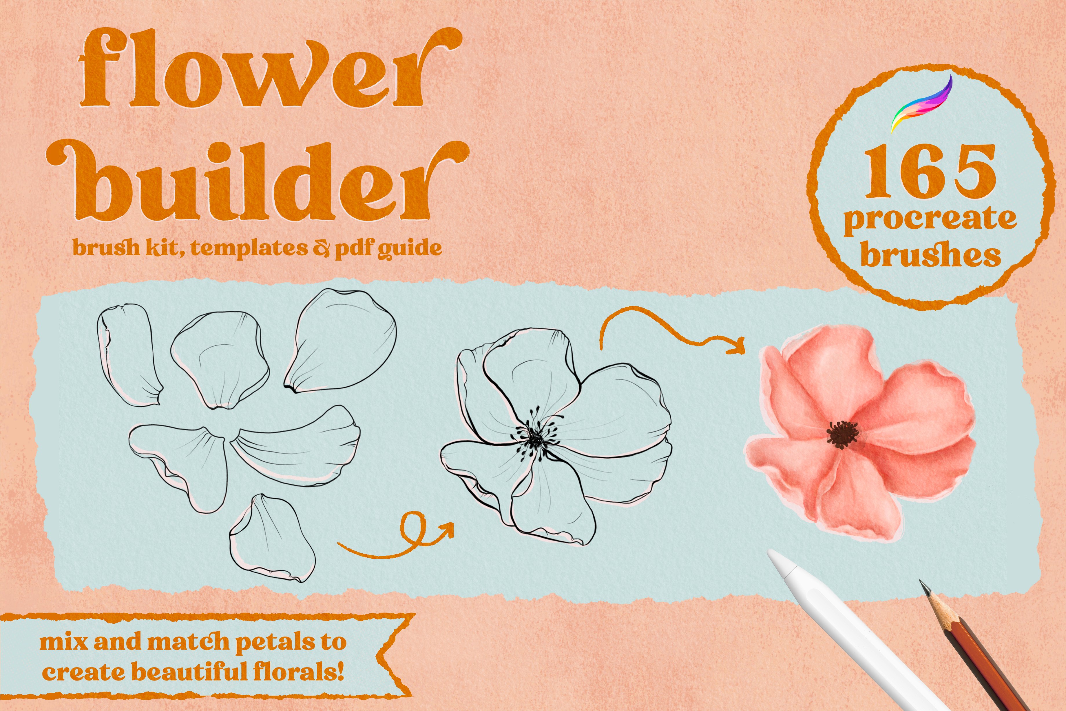 Flower Builder Kit for Procreate