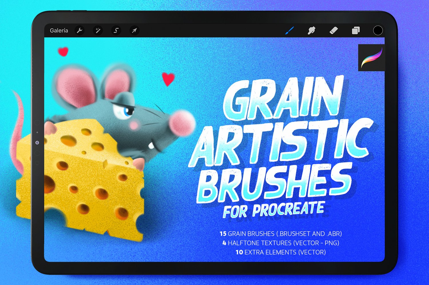 Grain Procreate Brushes + Textures