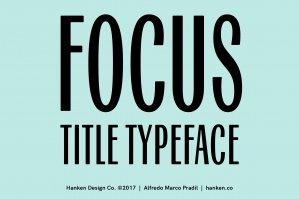 HK Focus Title Typeface