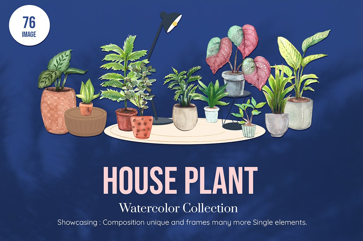 House Plants Watercolor Set