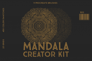 Mandala Creator Procreate Kit