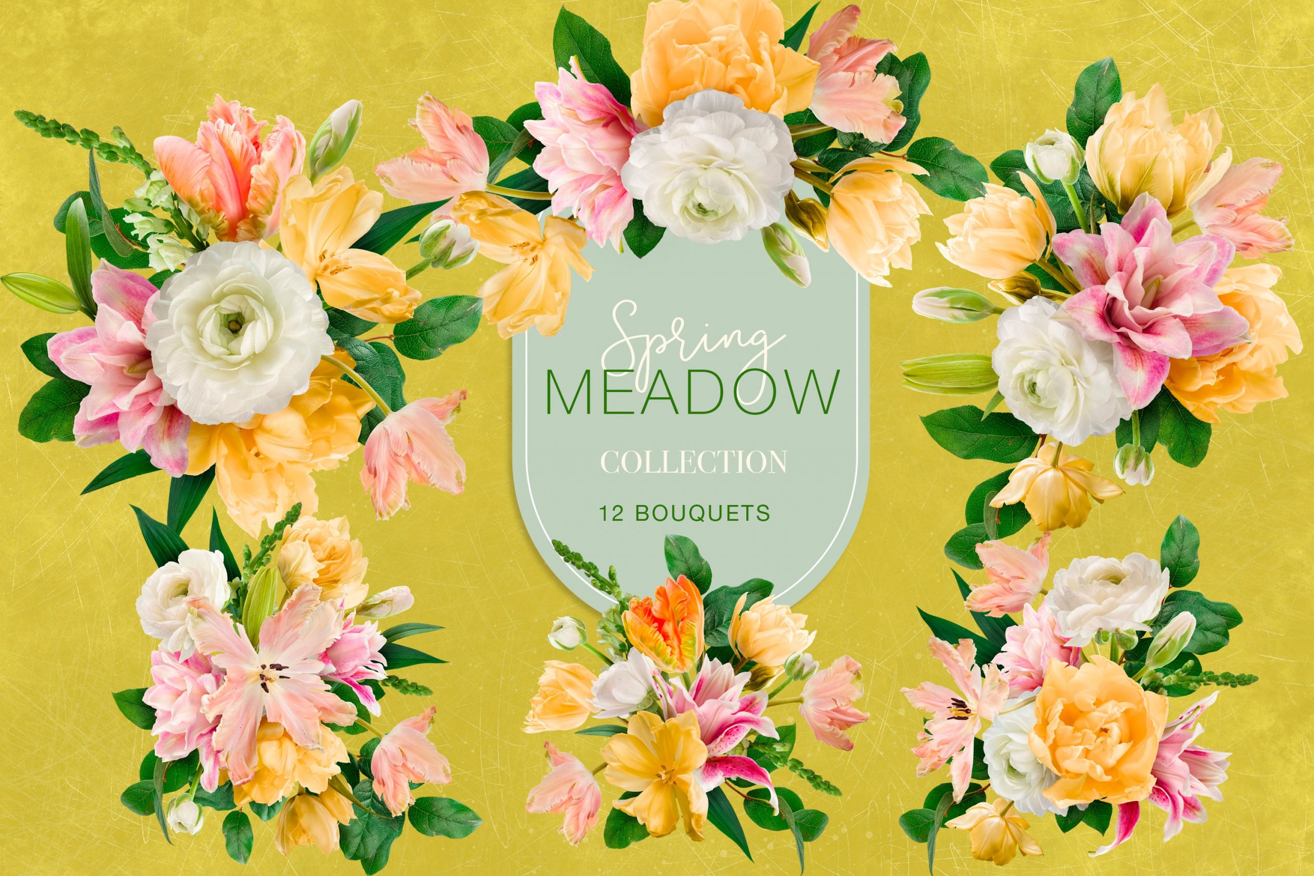 Meadow Floral Clipart Collection