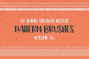 Hand Drawn Pattern Brushes Vol. 04