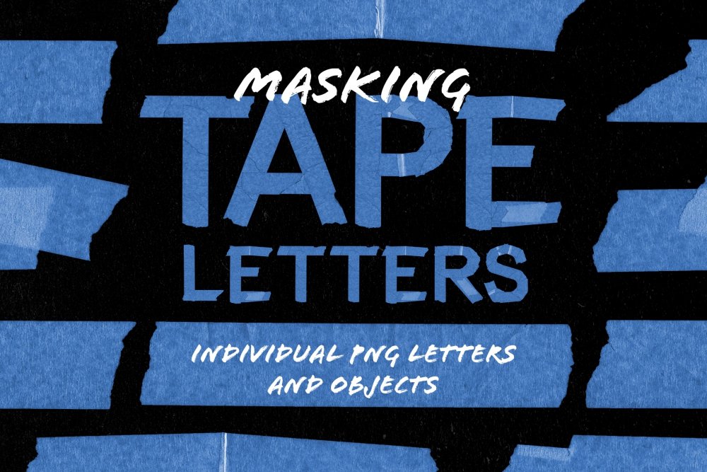 Masking Tape Letters & Objects - Design Cuts