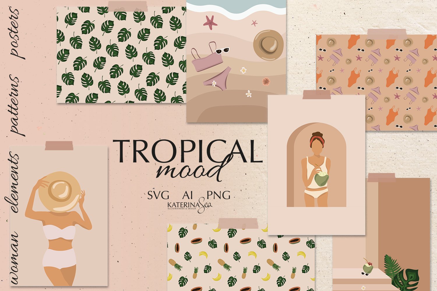 Tropical Mood Abstract Vector Collection