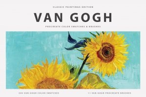 Van Gogh's Art Procreate Brushes & Color Swatches