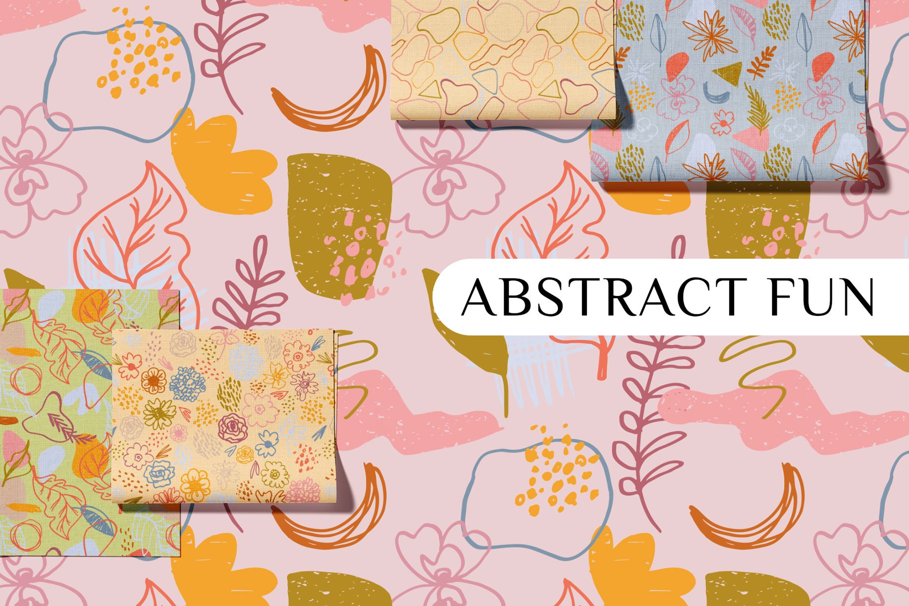 Abstract Fun Seamless Patterns Vector Collection
