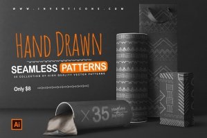 Hand Drawn Seamless Patterns