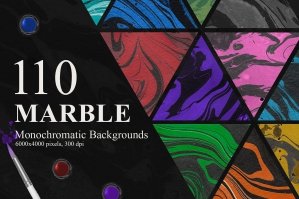 110 Marble Ink Monochromatic Backgrounds