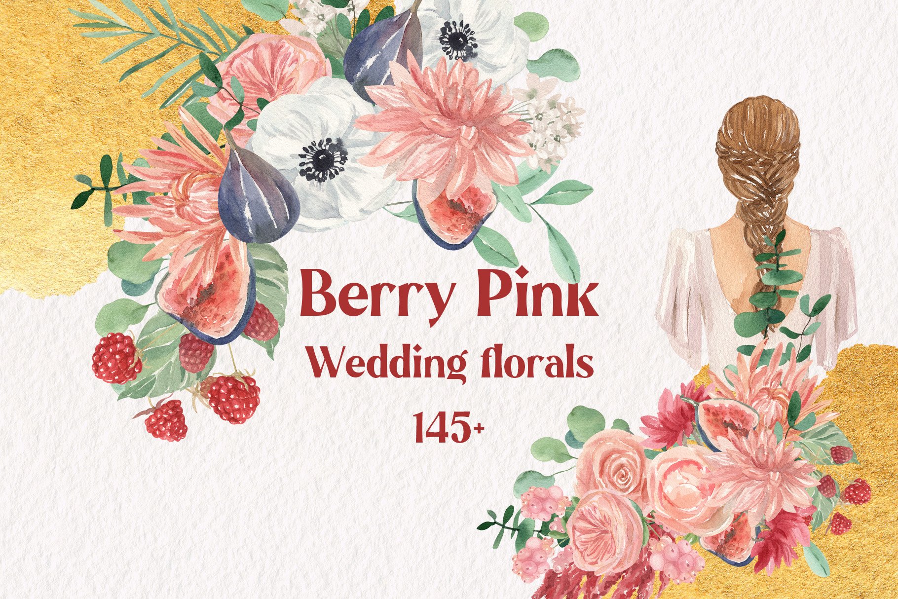 Berry Pink Boho Wedding Florals