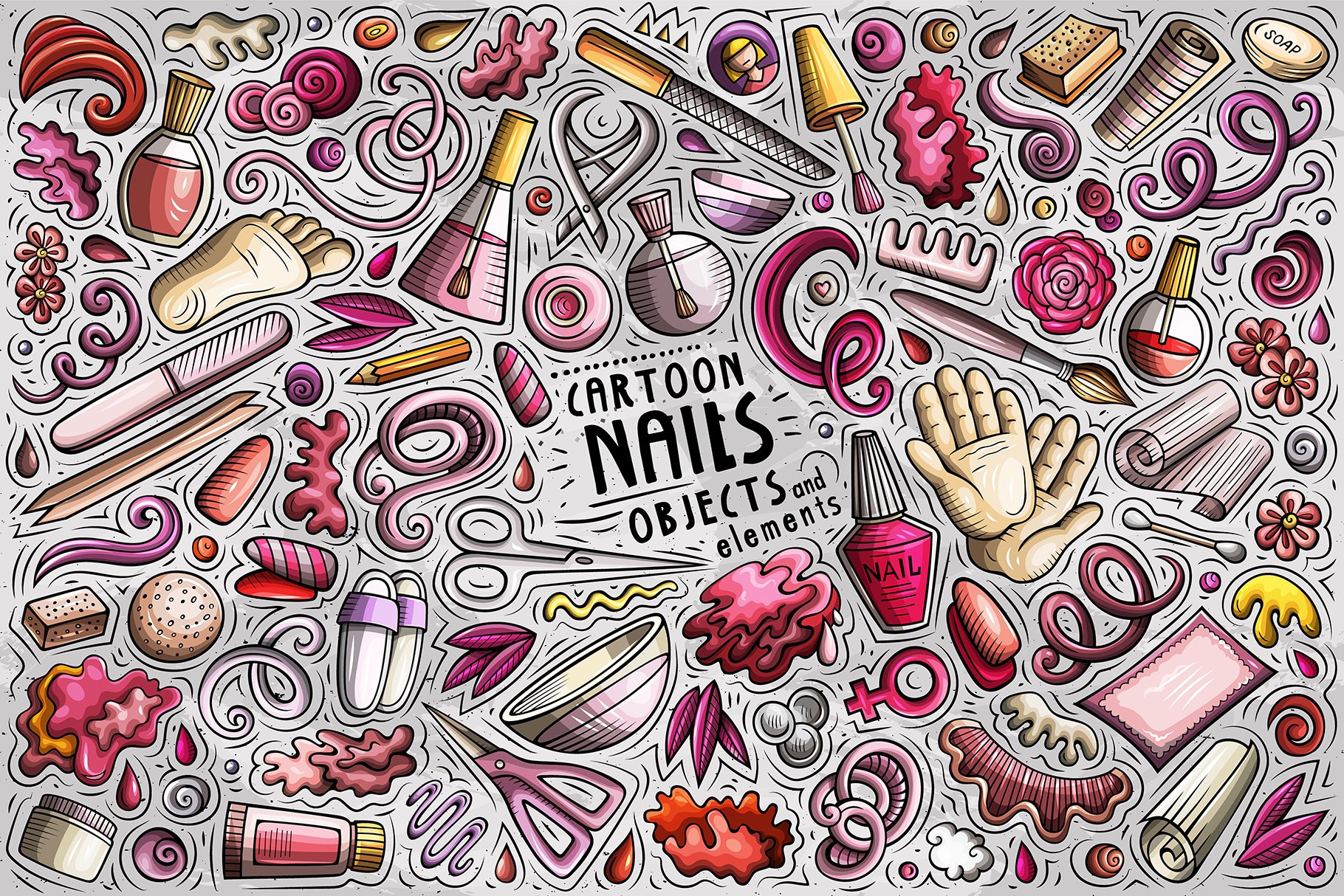 Vector Illustration Of Cosmetic Beauty Product Treatment - Nail Salon Clip  Art - Free Transparent PNG Clipart Images Download