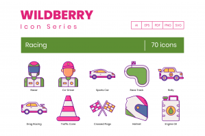 70 Racing Icons - Wildberry Series