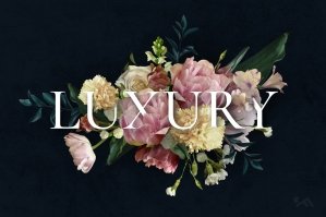Luxury - Real Flowers Clipart Set