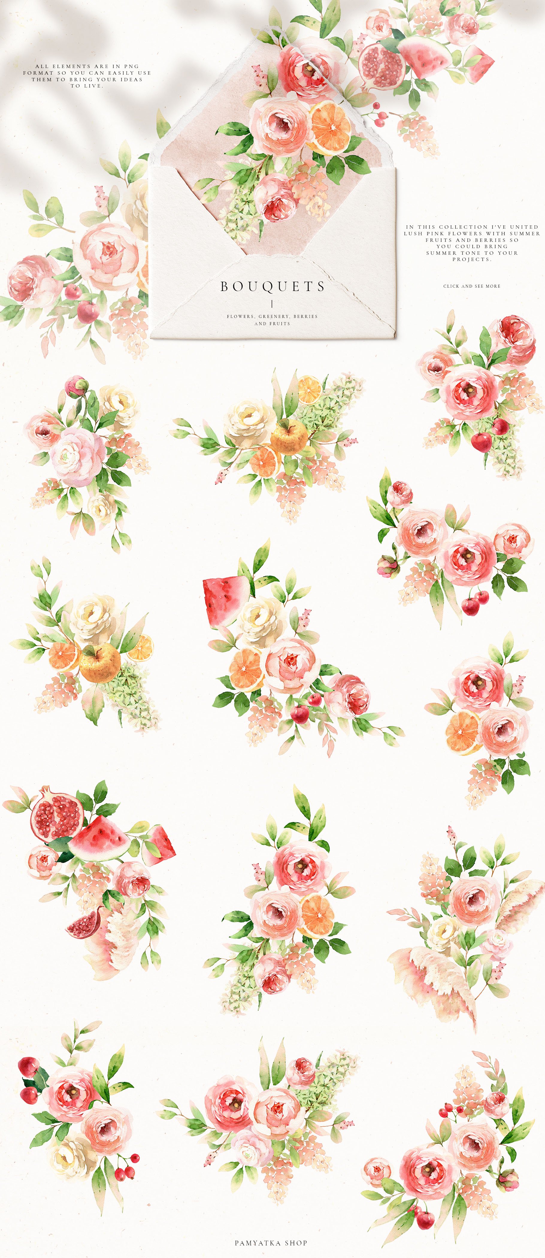 Watercolor Summer Flowers Collection Graphic by tanatadesign · Creative  Fabrica