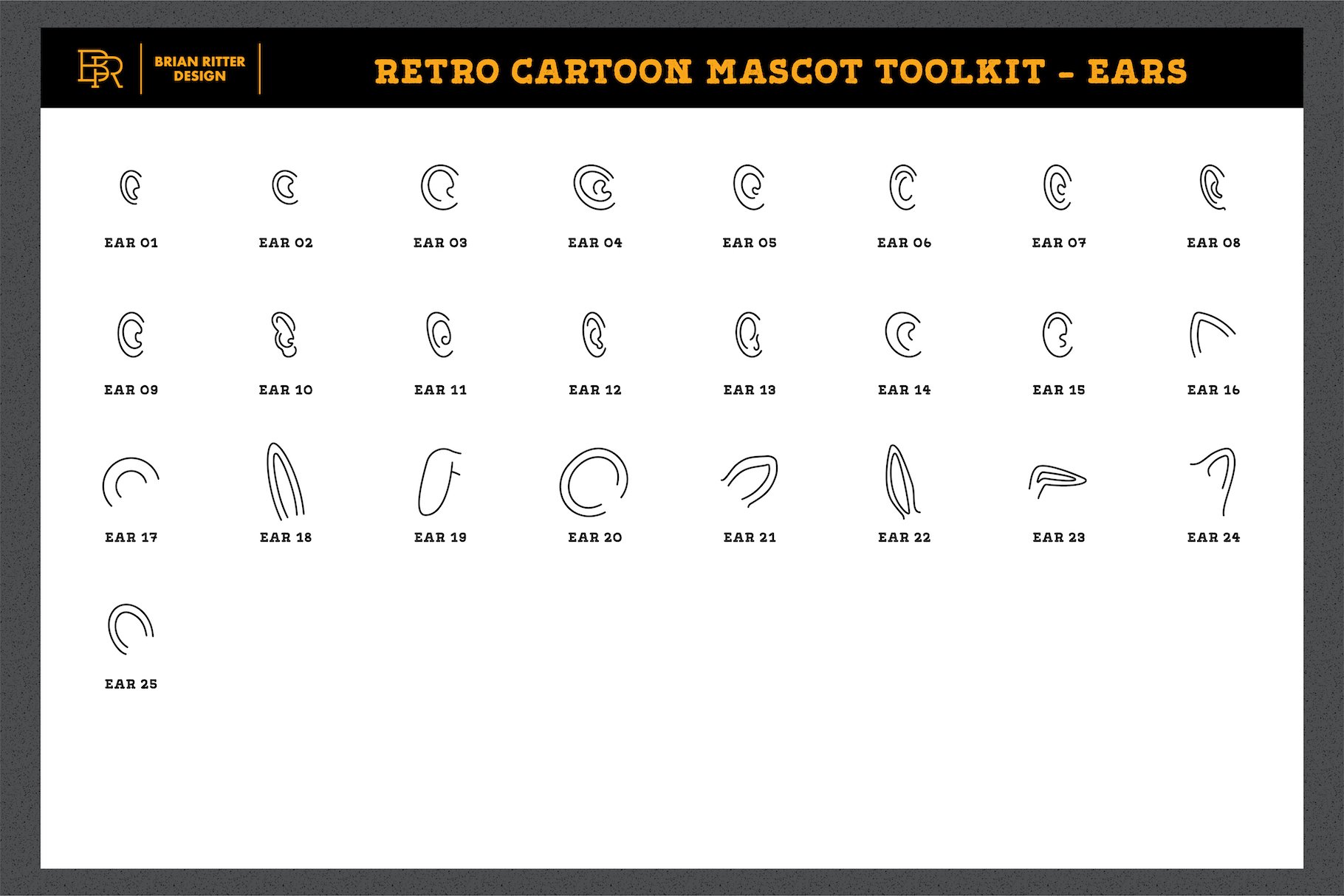 Retro Cartoon Mascot Toolkit - Design Cuts