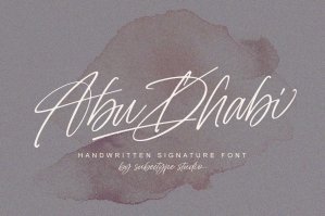 Abu Dhabi - Clean Signature Font