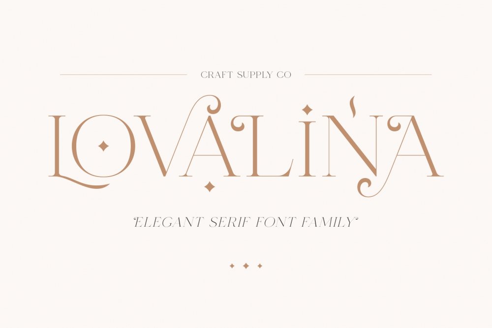 Lovalina Elegant Serif Font Family