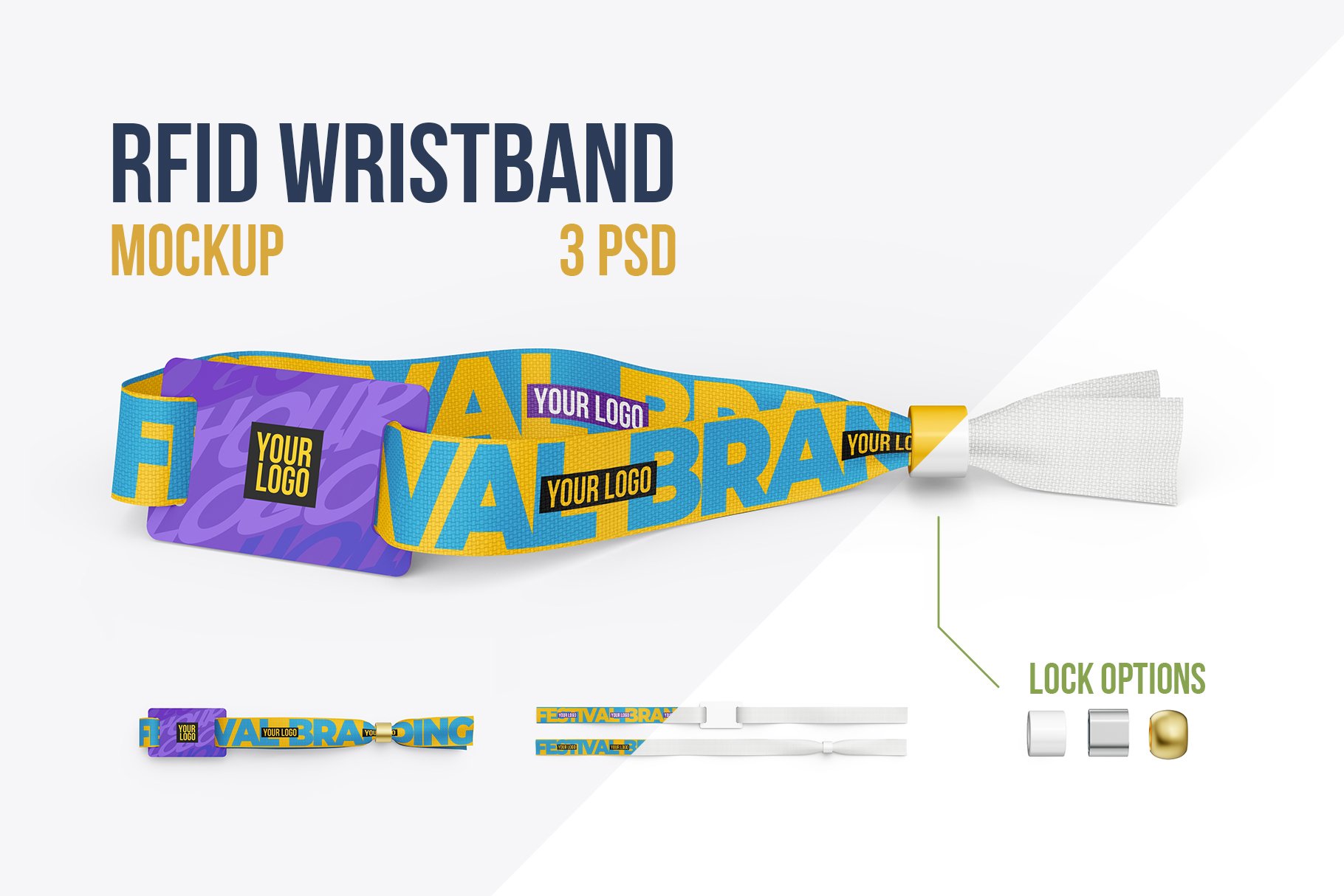 RFID Wristband Mockup - Design Cuts