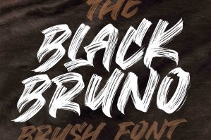 Black Bruno - Brush Font