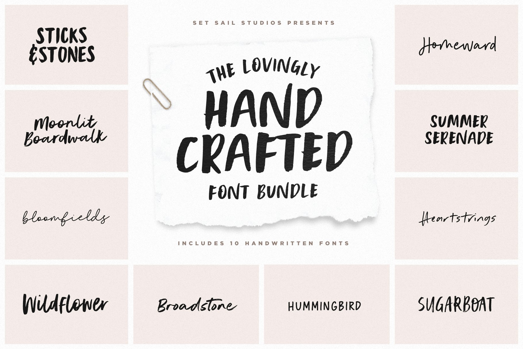 The Lovingly Hand Crafted Font Bundle - Design Cuts