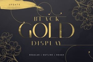Black Gold Serif Typeface