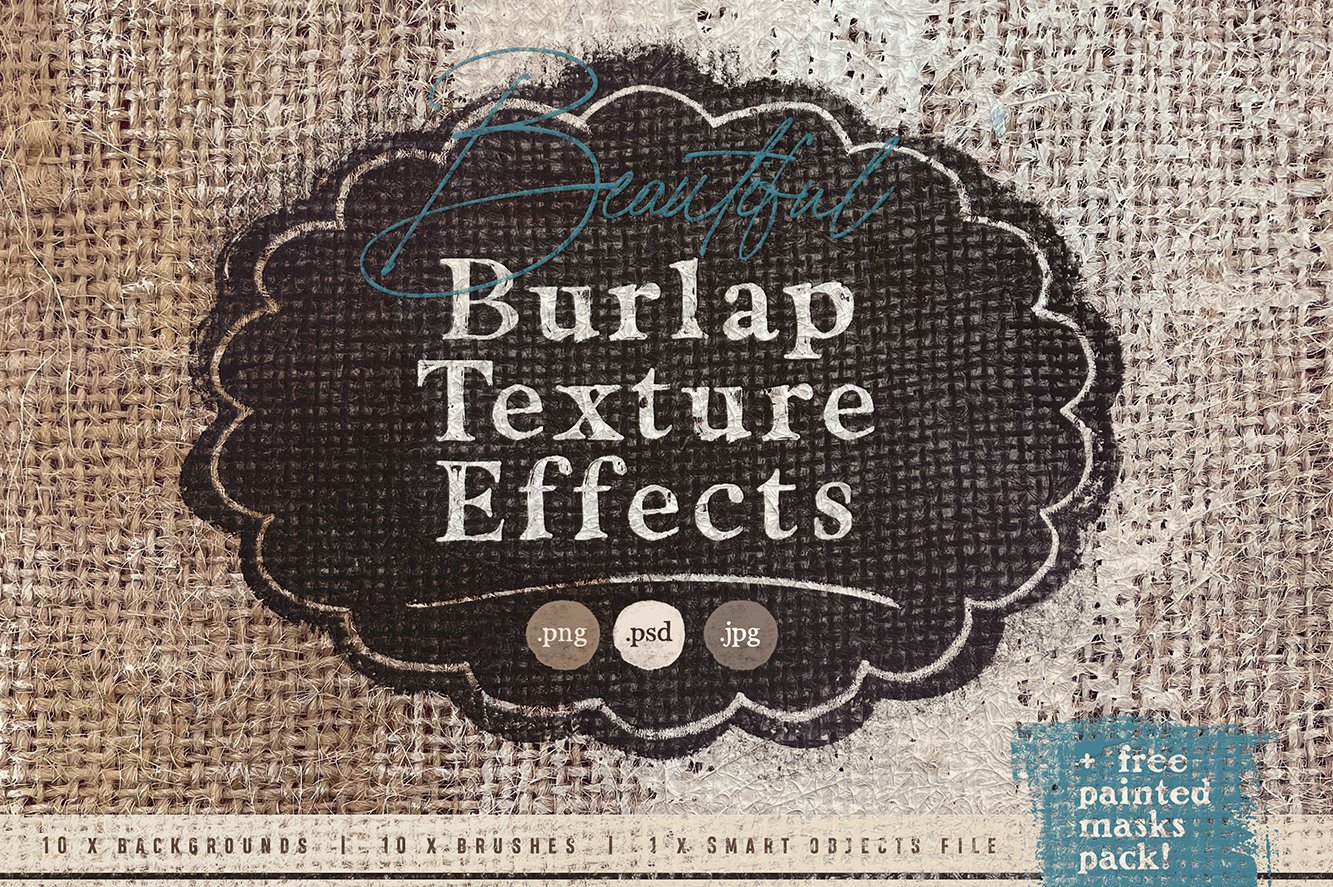 Beautiful Burlap Texture Effects Kit