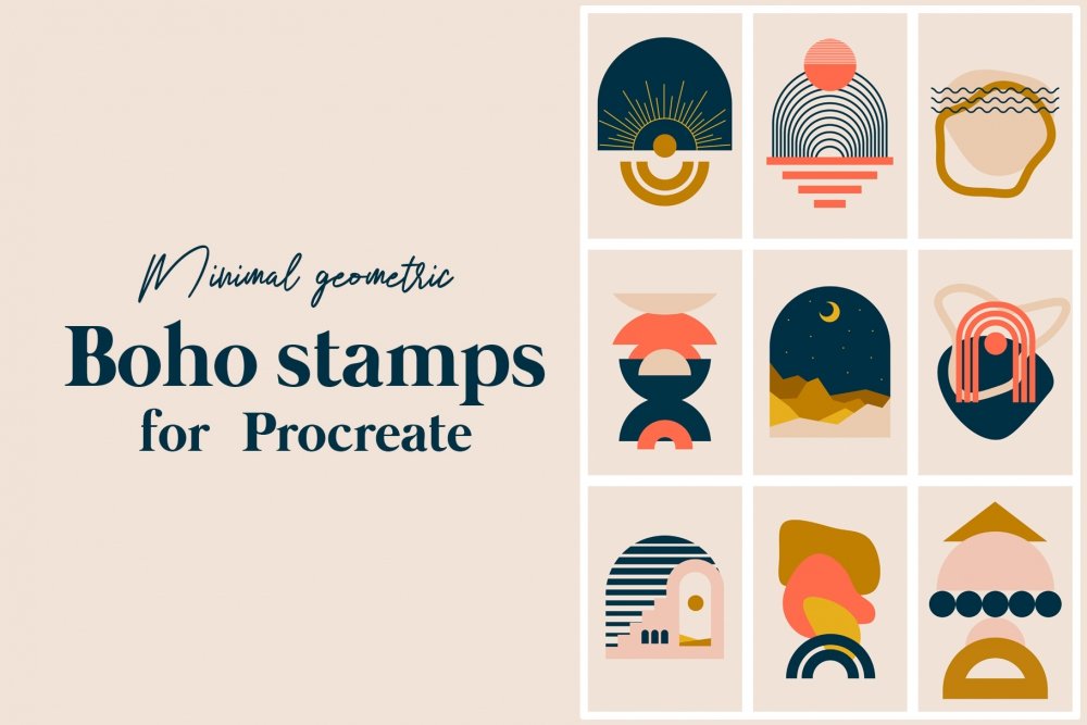 Geometric Boho Stamps For Procreate