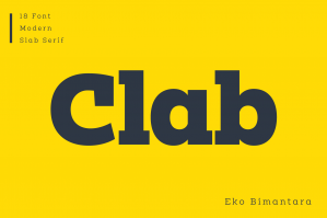Clab - Slab Font Family