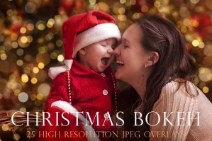 Christmas Bokeh Photography Overlays