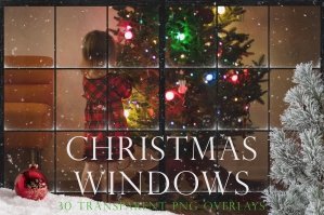 Christmas Winter Window Overlays