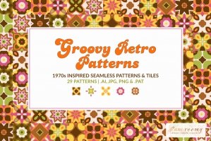 Groovy 1970s Inspired Retro Patterns