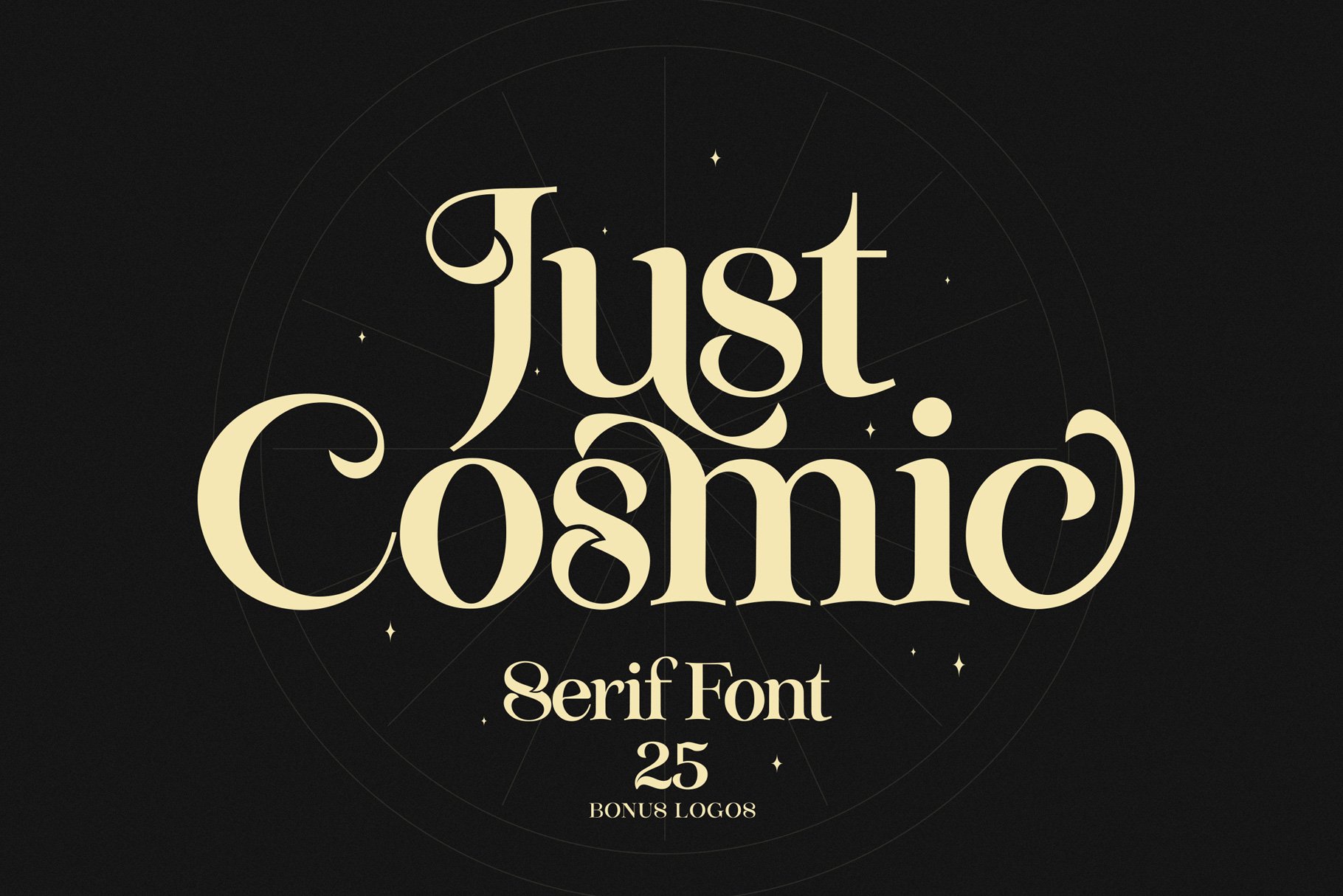Just Cosmic Font + Logos