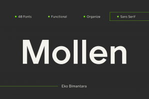 Mollen - Geometric Font Family