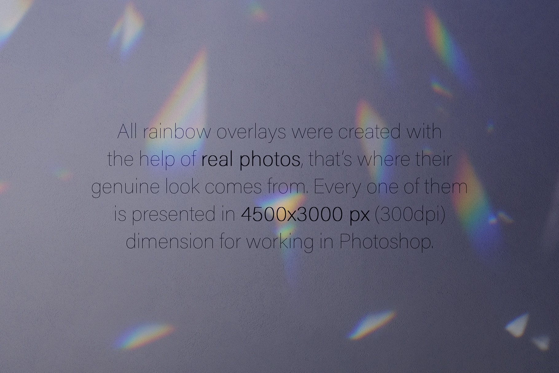 Shimmer Rainbow Photo Overlays