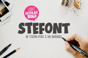 Stefont - Hand Drawn Typeface