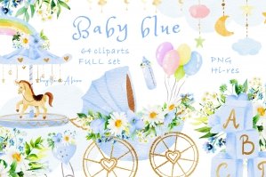 Baby Newborn Blue Clipart