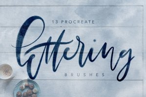 Procreate Textured Lettering Brushes