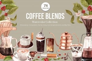 Coffee Blends Watercolor Pack
