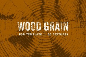 Wood Grain Photoshop Template