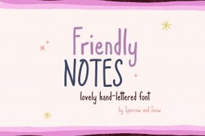 Friendly Notes Handwritten Font